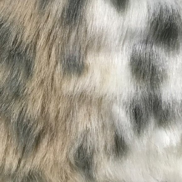 Snow Leopard Faux Fur Double Door 'K' Four Compartment Mirrored Storage Box - Picture 10 of 12